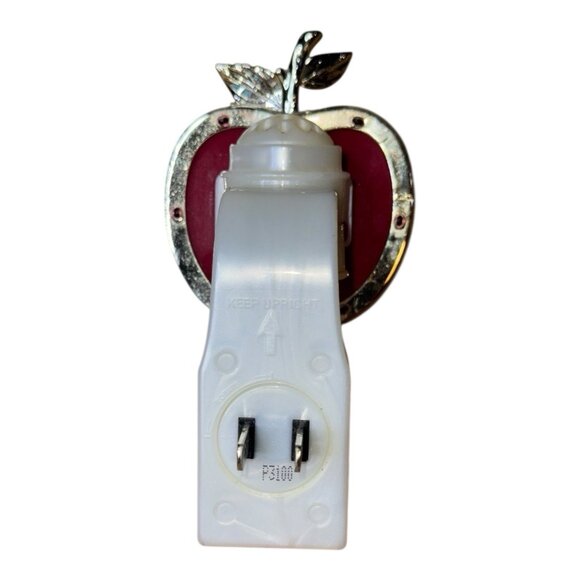Bath & Body Works Plug In Wallflower For Bulbs Red Gold Light Up Apple #1040A - Picture 5 of 7